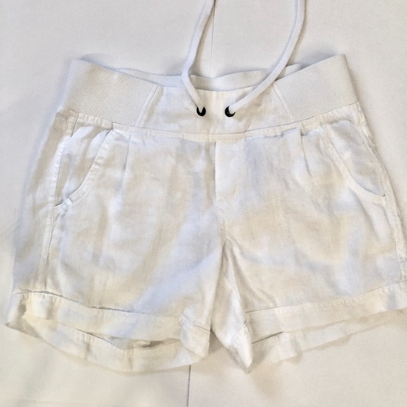 NWOT Athleta White Linen Shorts - Picture 1 of 7